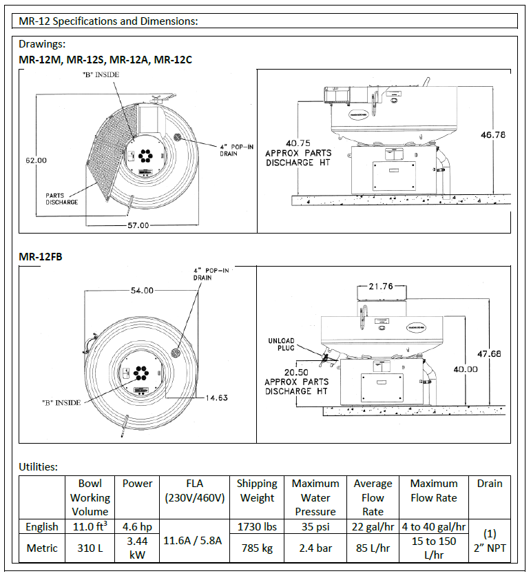 MR-12 specs