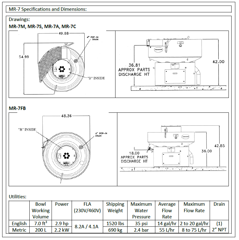 MR-7 specs